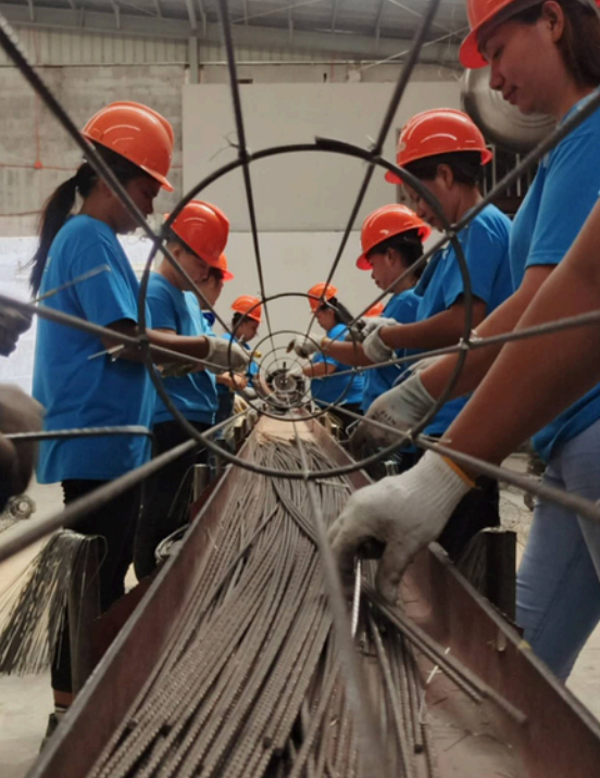 A stack of PHC poles.